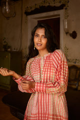 Cotton Hand Block Printed Tunic - Rust