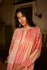 Cotton Hand Block Printed Tunic - Rust