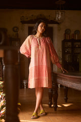 Cotton Hand Block Printed Tunic - Rust
