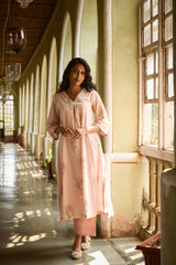 Cotton Hand Block Printed Kurta - Pink