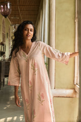 Cotton Hand Block Printed Kurta - Pink
