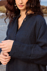 Blue Hand Embroidered Tunic