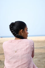 Pink Hand-Embroidered Linen Tunic