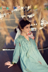 Green Cotton Hand Block Printed Kurta