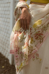 Multicolour Hand-Block Printed Chanderi Saree