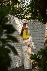 Multicolour Hand-Block Printed Chanderi Saree