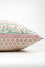 Cotton Handblock Printed Cushion - Pink
