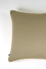 Linen Kantha Embroidered Cushion - Smoke Grey