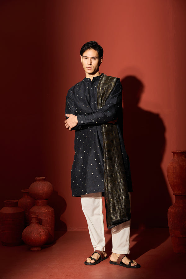 Tissue Dupatta - Black