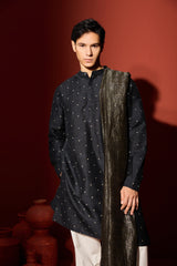 Tissue Dupatta - Black