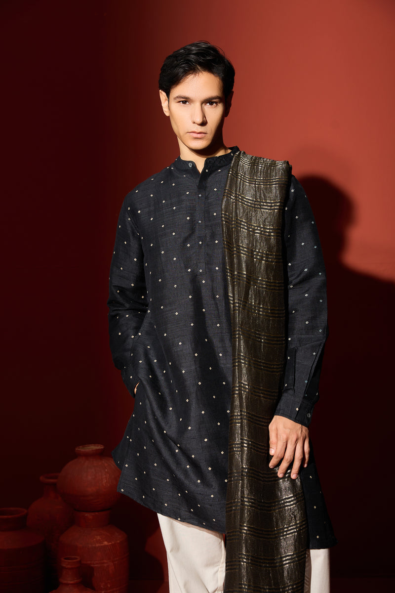 Tissue Dupatta - Black