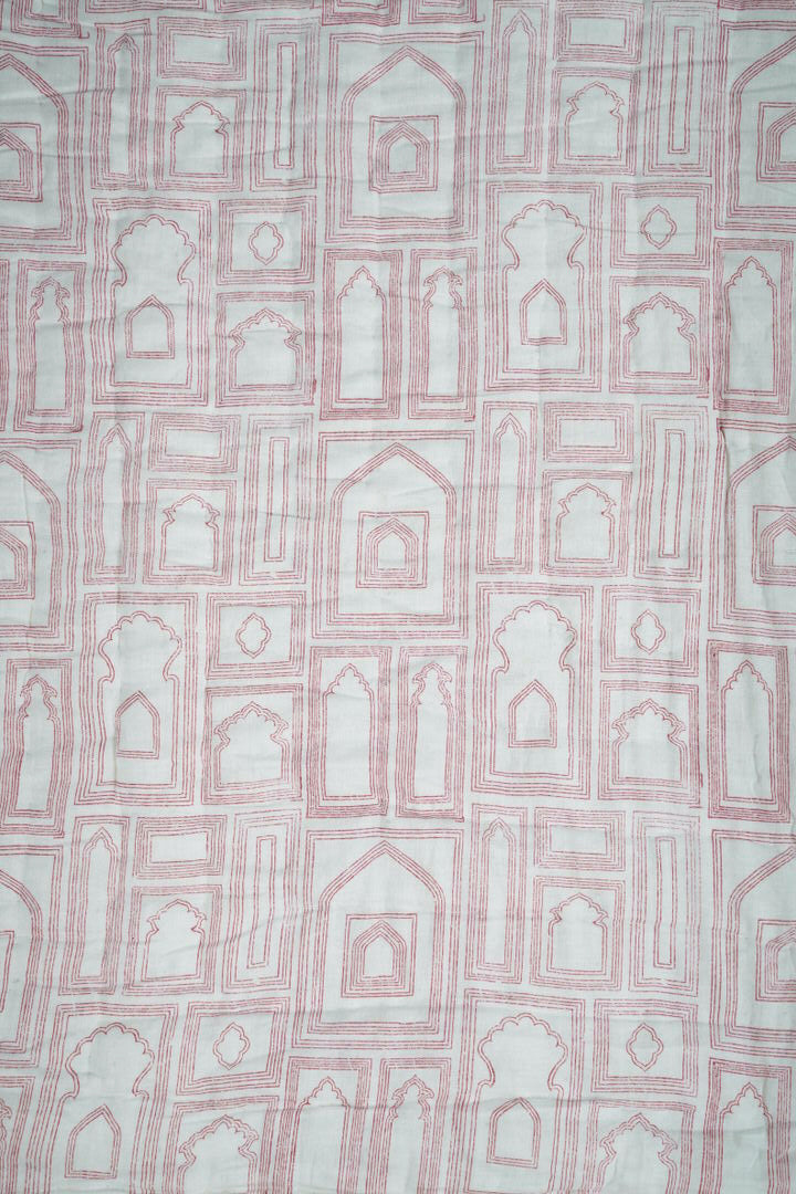 Cotton Hand Block Printed Quilt - Peach Pink
