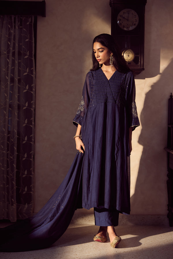 Chanderi Dupatta - Blue