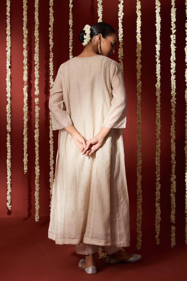 Chanderi Parallel - Beige
