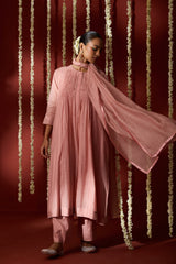 Chanderi Dupatta - Pink