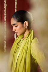 Chanderi Dupatta - Green