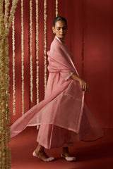 Organza Dupatta - Pink
