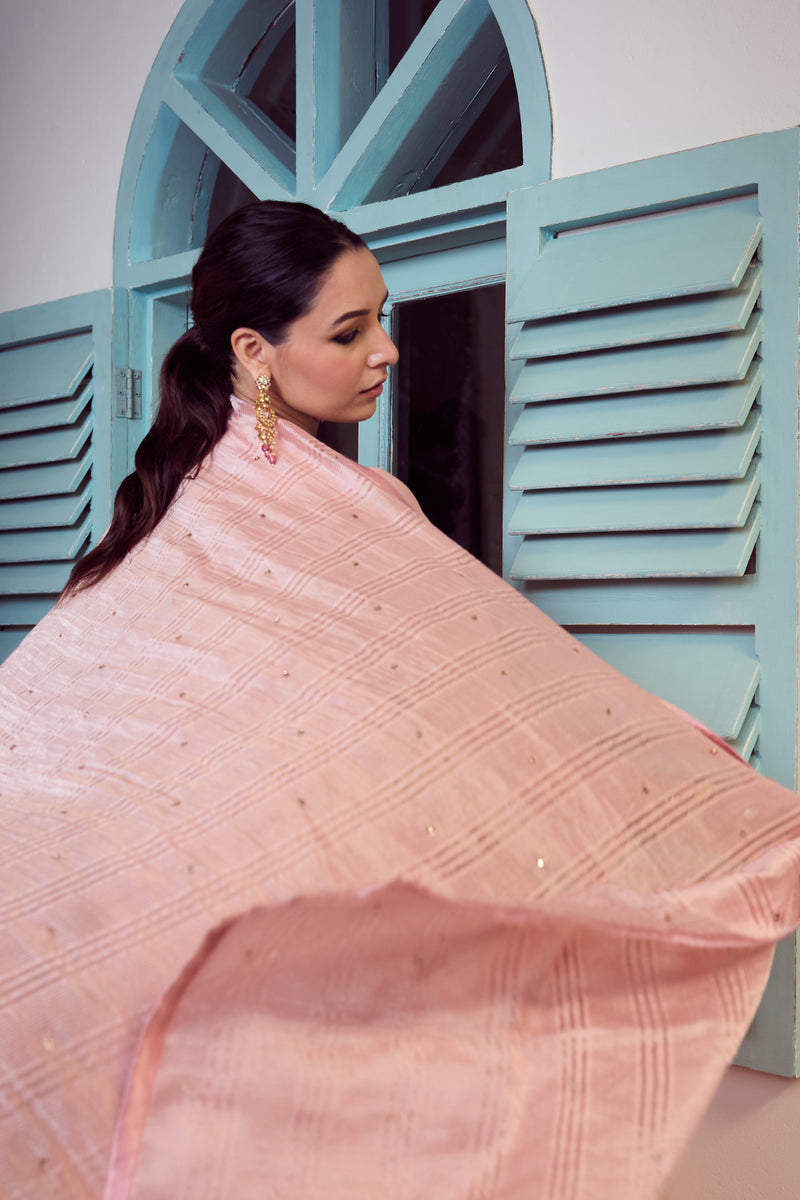 Chanderi Dupatta - Peach