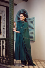 Chanderi Parallel - Green