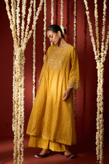 Chanderi Parallel - Yellow