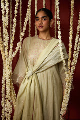 Chanderi Dupatta - Green
