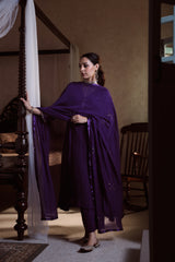 Chanderi Dupatta - Purple