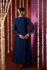 Chanderi Parallel - Blue