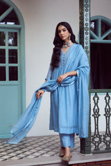 Chanderi Dupatta - Blue