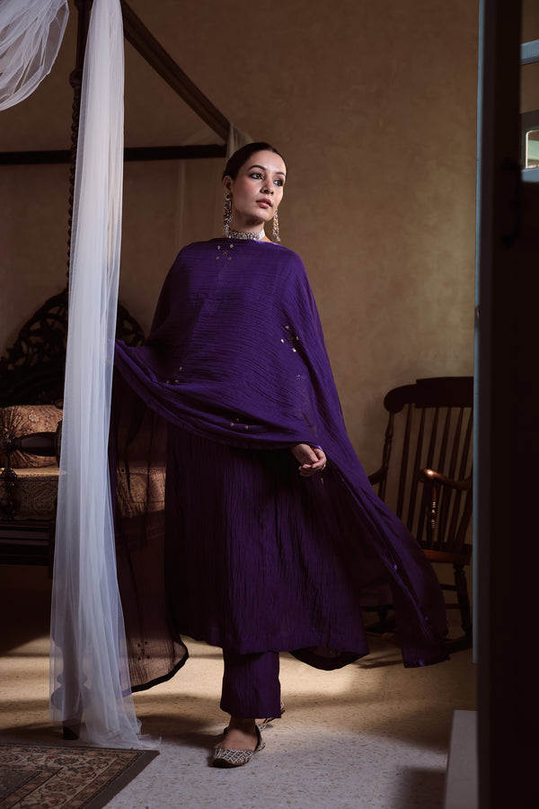 Chanderi Dupatta - Purple