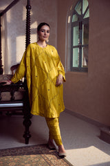 Dupion Silk Pant - Yellow