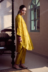 Dupion Silk Pant - Yellow