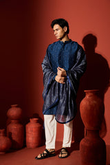 Tissue Dupatta - Blue