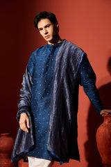 Tissue Dupatta - Blue