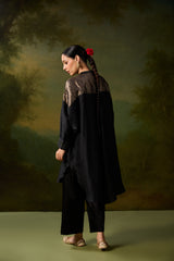 Cotton Satin Parallel - Black