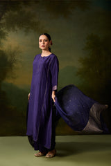 Cotton Satin Parallel - Purple