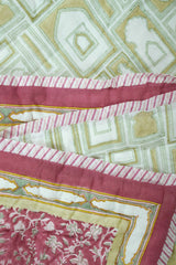 Cotton Hand Block Printed Quilt - Red