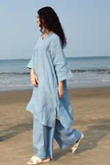 Blue Hand Embroidered Tunic