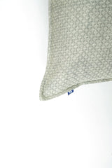 Cotton Jacquard Dotted Cushion - Grey