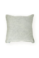 Cotton Jacquard Dotted Cushion - Grey