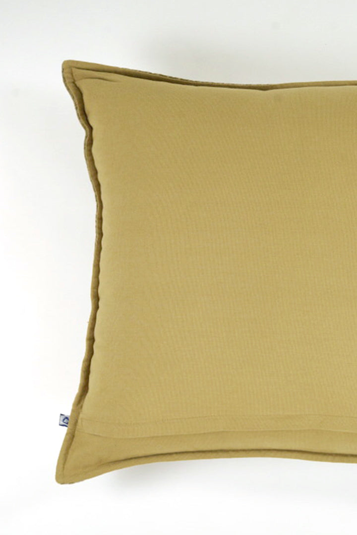 Cotton Jacquard Dotted Cushion - Sepia