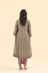 Chanderi Hand Block Printed Kurta - Purple