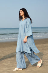Blue Hand Embroidered Tunic
