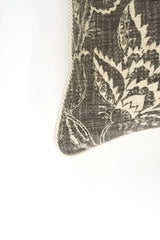 Cotton Screen Printed Cushion - Smoke Grey