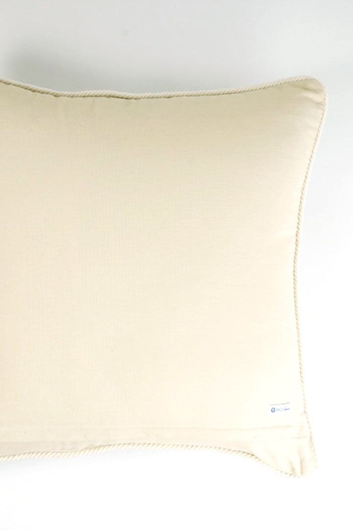 Cotton Screen Printed Cushion - Blue