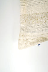 Cotton Textured Stripes Cushion - Off White