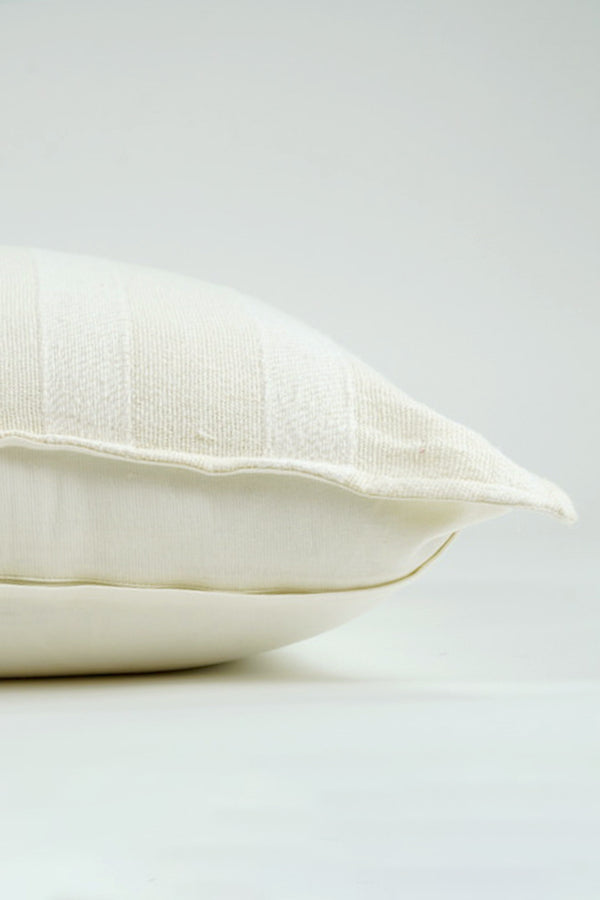 Cotton Textured stripes Cushion - Beige