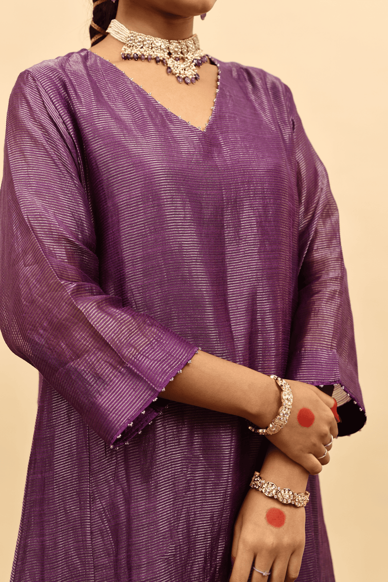 Chanderi Kurta - Purple