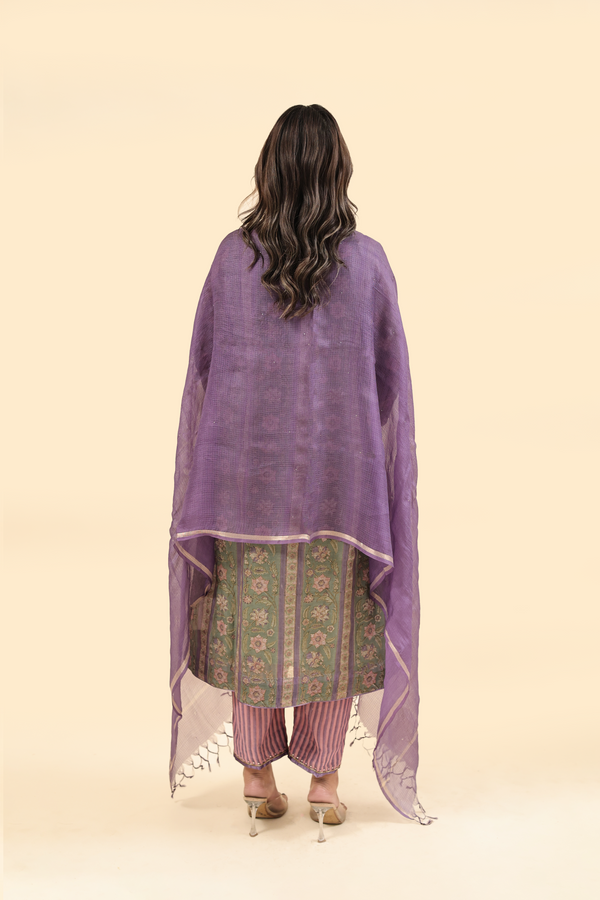 Kota Silk Dupatta - Purple