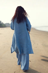 Blue Hand Embroidered Tunic