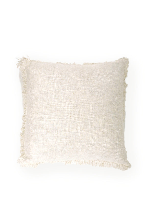 Linen Viscose Solid Cushion - Beige